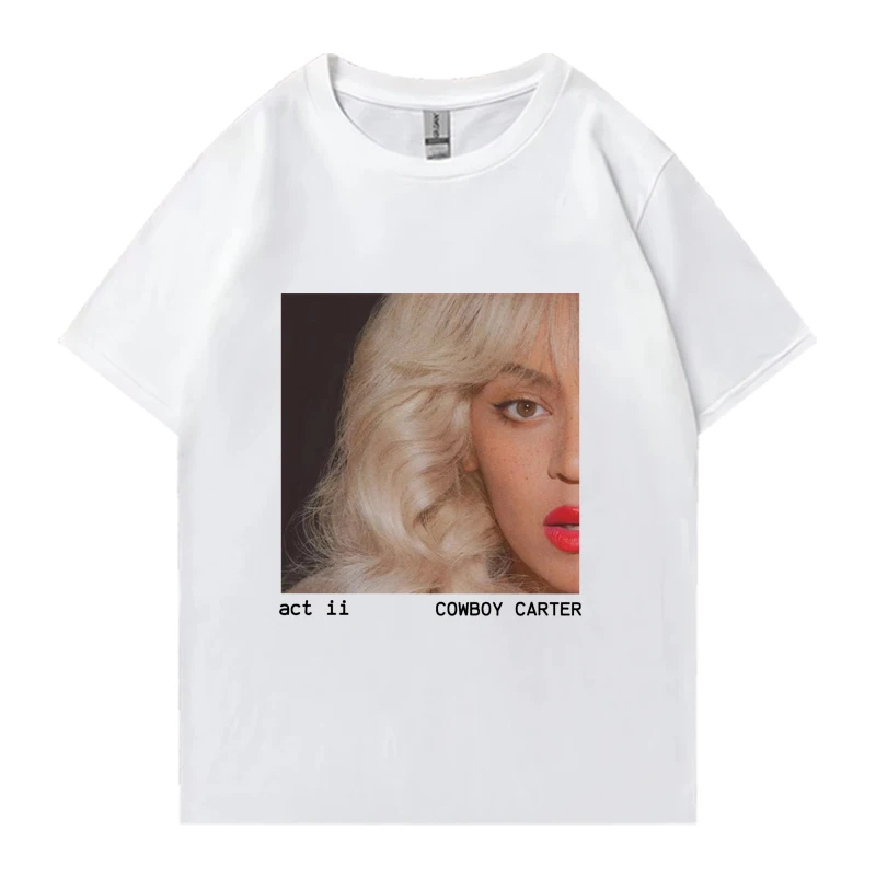 Hot sale Beyoncé Act II Cowboy Girl New Album Graphic T shirt 2024 Men Women Fashion Oversized short sleeve T-shirts Unisex Tops