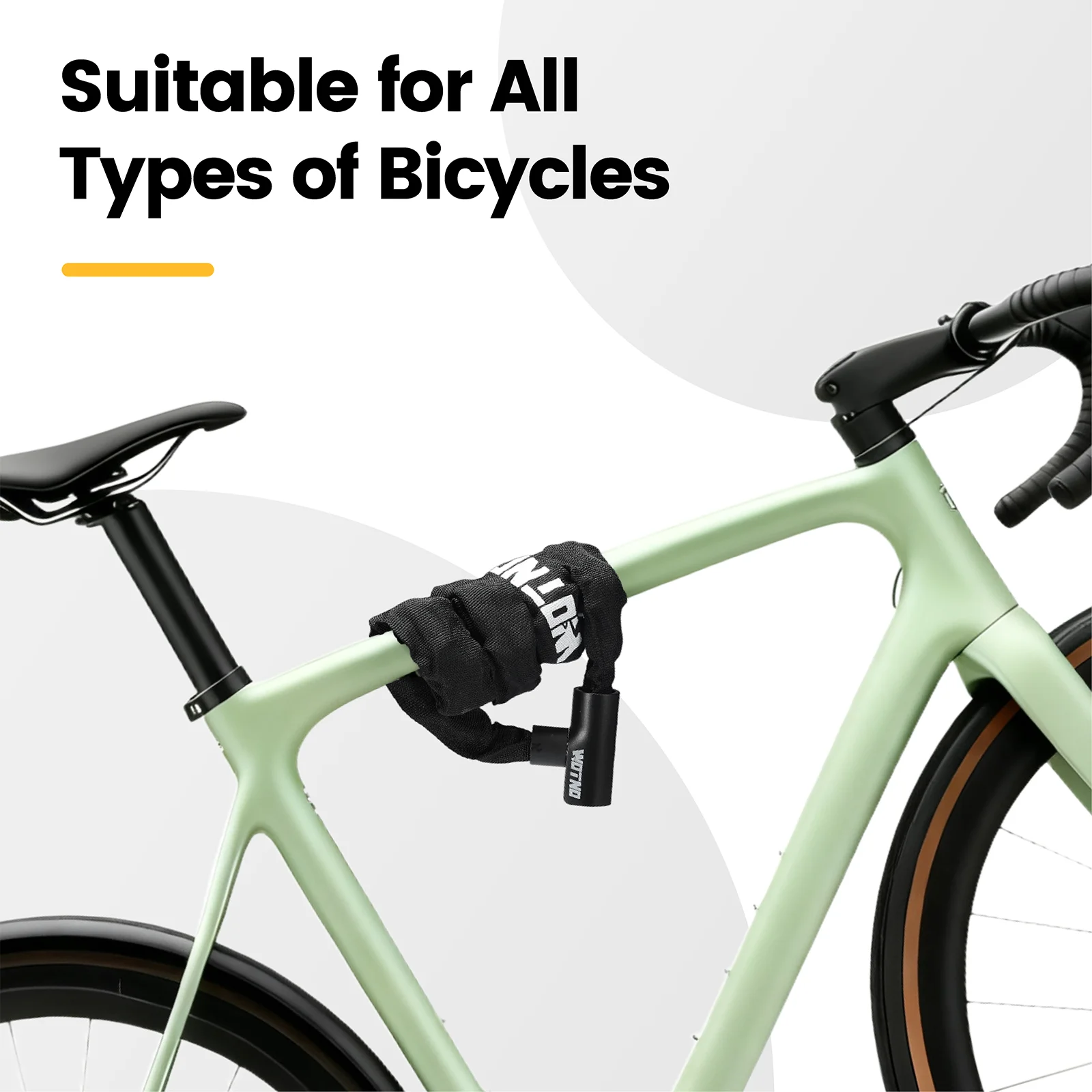 Bike Locks Heavy Duty Anti Theft Bike Chain Lock, 8mm Thick 3.3 Feet Lock for Bike 2 Keys for Bicycle Lock Chain, Grills,Motorcy