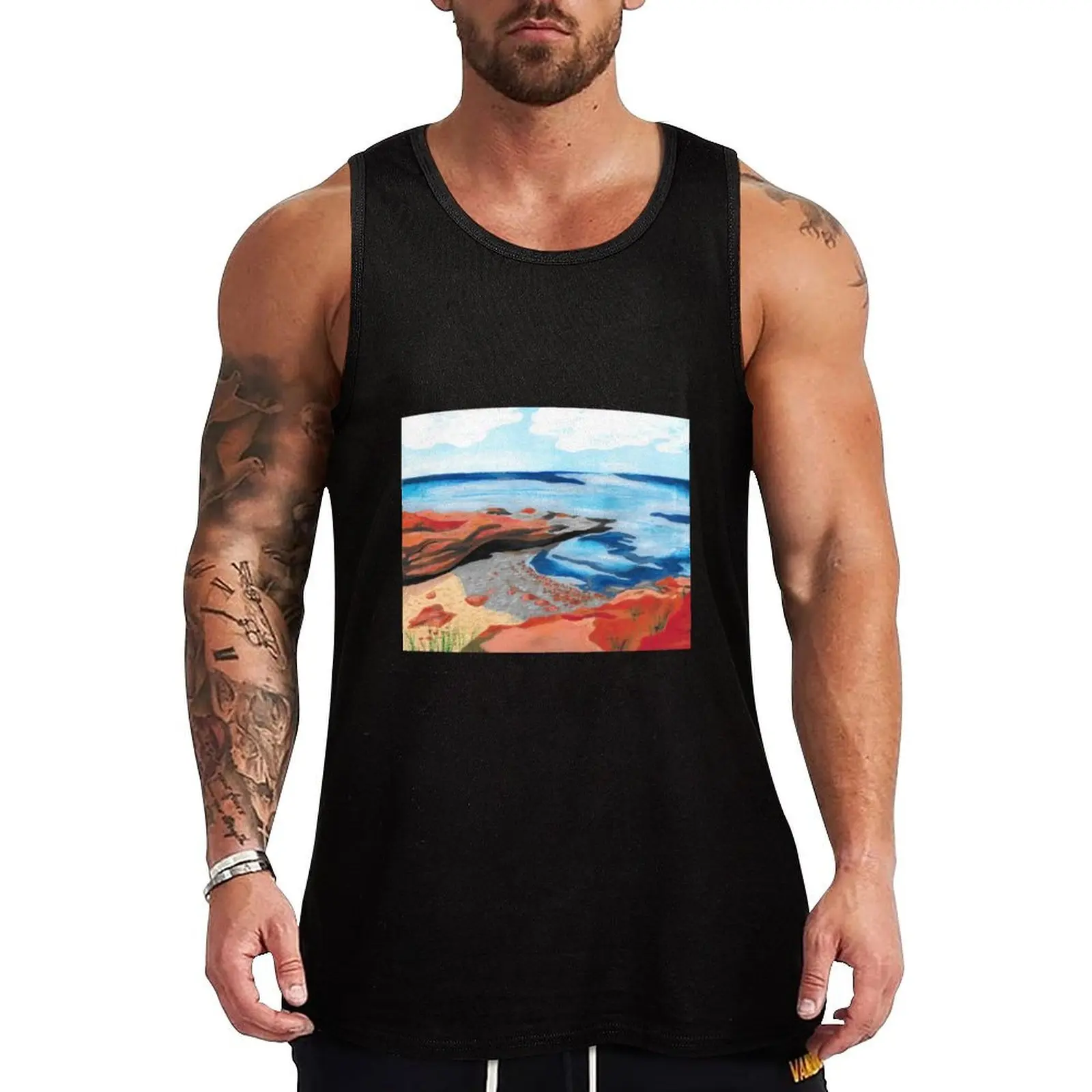 

Prince Edward Island Tank Top gym shirts mens gym clothes T-shirt male muscular man
