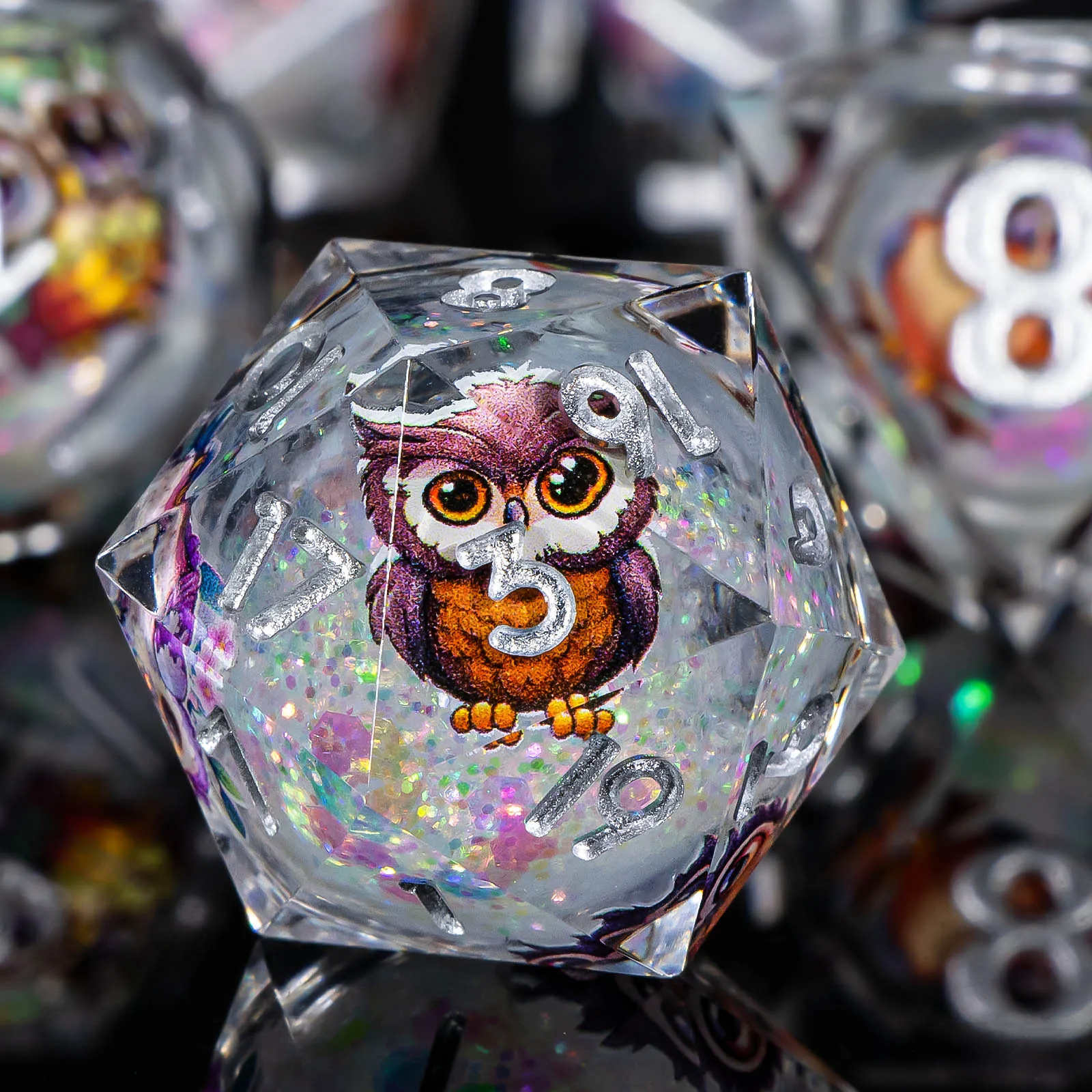 

DND Resin Dice Set, Liquid Core Eagle D&D Dice, Cute Dungeon and Dragon Dice, Sharp Edge Role Playing Dice D20 D12 D10 D8 D6 D4