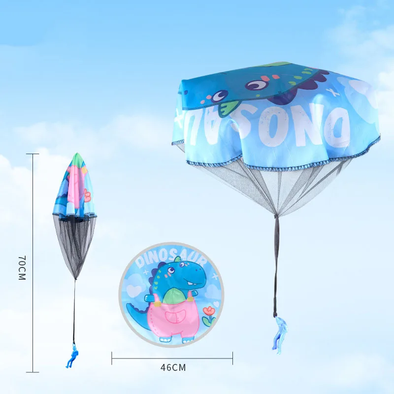 Cartoon Gele Eend Kids Parachute Leger Man Vlucht Speelgoed Creatieve Hand Gooien Parachute Speelgoed Airdrop Outdoor Games Kleine Rekwisieten