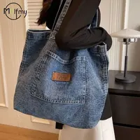Bolso de diseñador vaquero, bolso de mano de diseñador de lujo, bolsos de mano a la moda, bolsos de mano de Color sólido, bolsos simples para ir al trabajo para mujer 2025