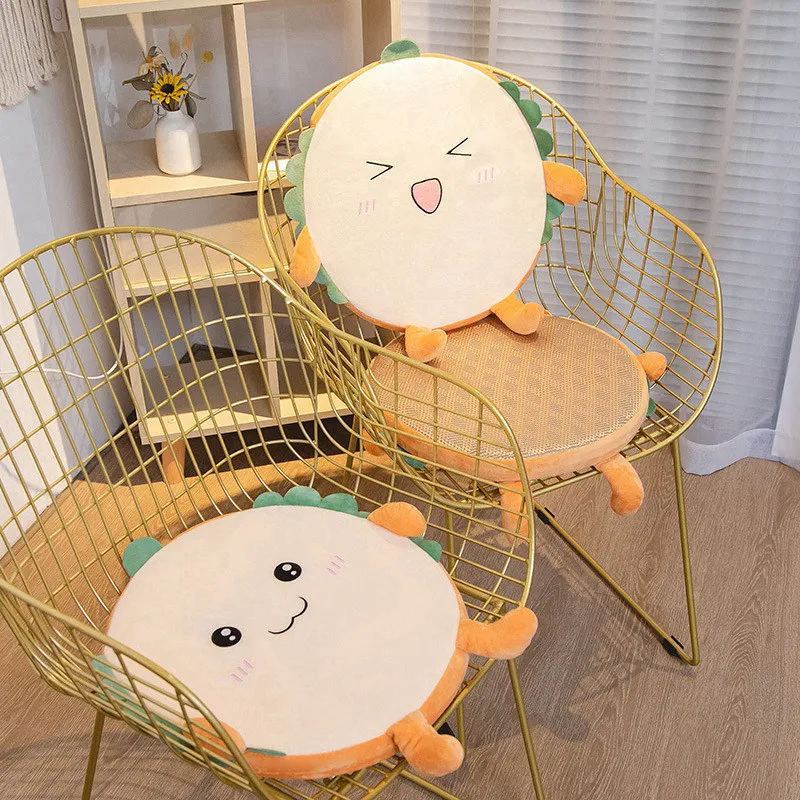 New Round Cute Expression Toast Cushion Double-sided Use Reboundable Non-deformable Home Essentials