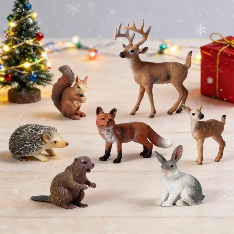 

Wildlife Miniatures Set With Plant For Landscape Creation And Storytelling Play In Education A2UB