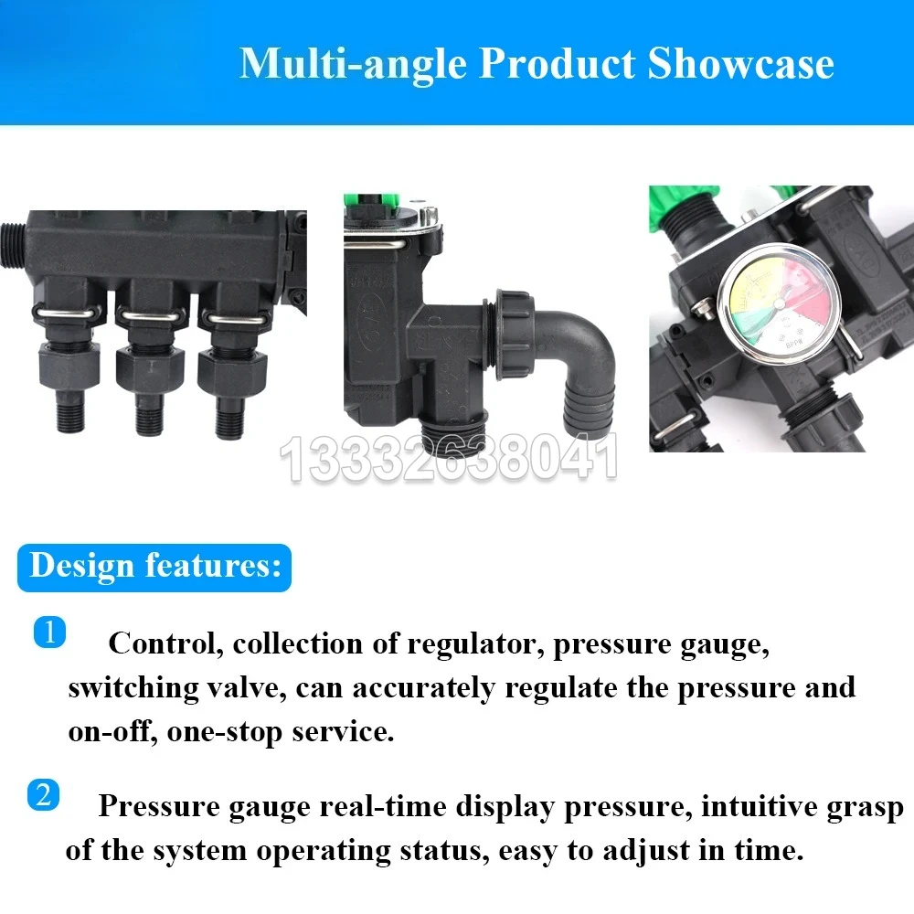 Discount 3/4 Way Water Splitter Agricultural Sprayer Control Shut Off Valve For Agriculture Animal Husbandry Aquaculture Parts