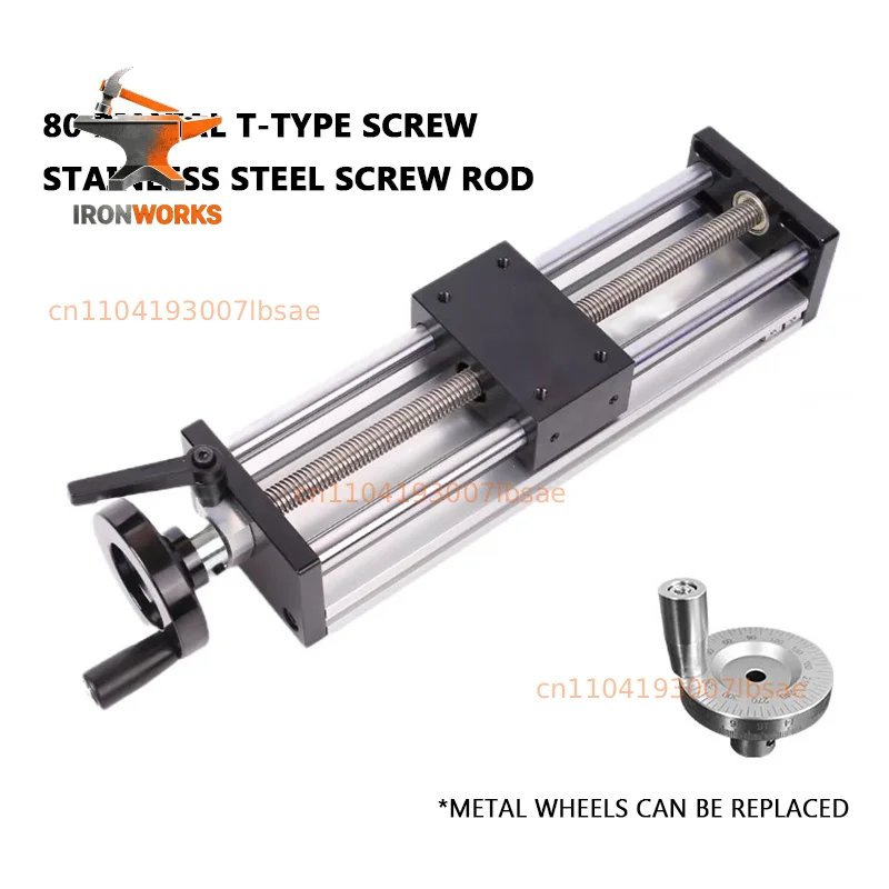 Dual-Optical Axis T-Shaped Screw Precision Linear Cnc Motion Slide Hand-Operated Cross Module