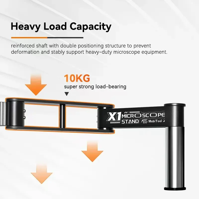 

MT-X1 Microscope Stand Swing Arm For Mobile Phone Welding Repair 360° Free Rotation 10KG Load Bearing Bracket