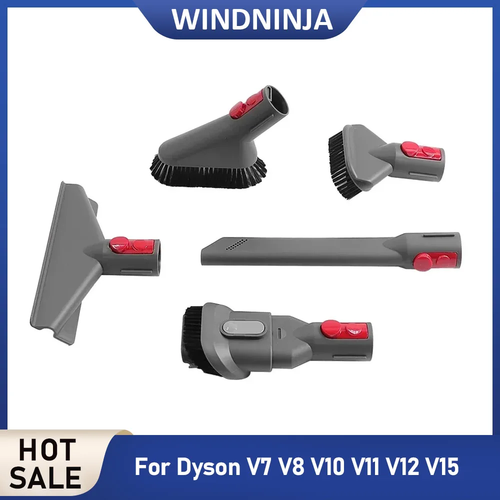 Saugkopf für Dyson V7 V8 V10 V11 V12 V15 Saugkopf-Set Teleskop-Verlängerungsrohr Lange Düse Borstenbürste Teile für Matratzen