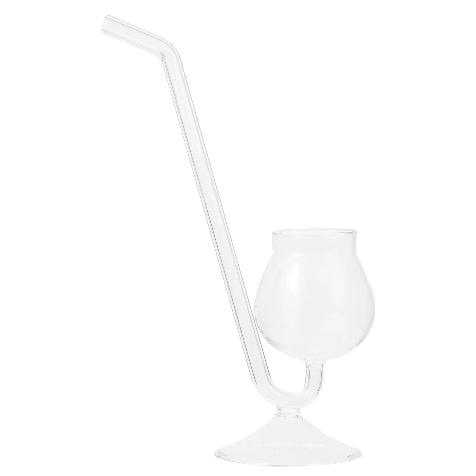 

1Pcs Vampire Themed Wine Glass with Built-in Flexible Straw Creative Transparent Cocktail Cup for Parties Home Bar Coffee Drinks