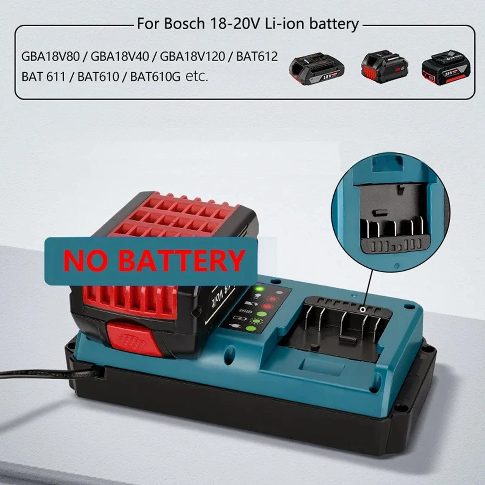 Cargador Bosch GAX1418V doble puerto para baterías Li-ion 14.4V 18V - imagen 4