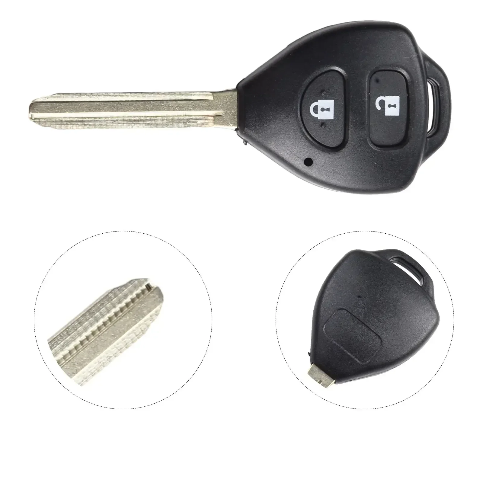 Car Key Shell Remote Car Key Shell Black Car Accessories ABS Easy Installation Elegant Design Exquisite Good Effect