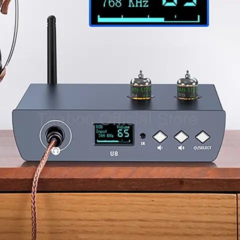 5,0 Bluetooth Sound Verstärker Vakuum Rohr Vorverstärker HiFi USB TF Karte Verlustfreie Player Kopfhörer Verstärker Für 16-300 Ohm Kopfhörer