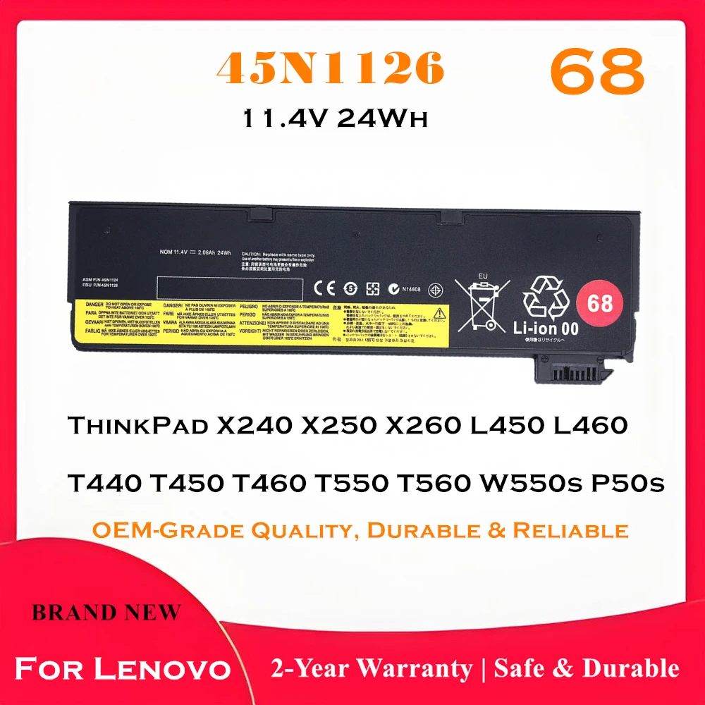 

68 Laptop Battery For Lenovo 45N1124 45N1125 45N1127 45N1128 45N1130 45N1133 45N1134 45N1135 45N1132 45N1136 68