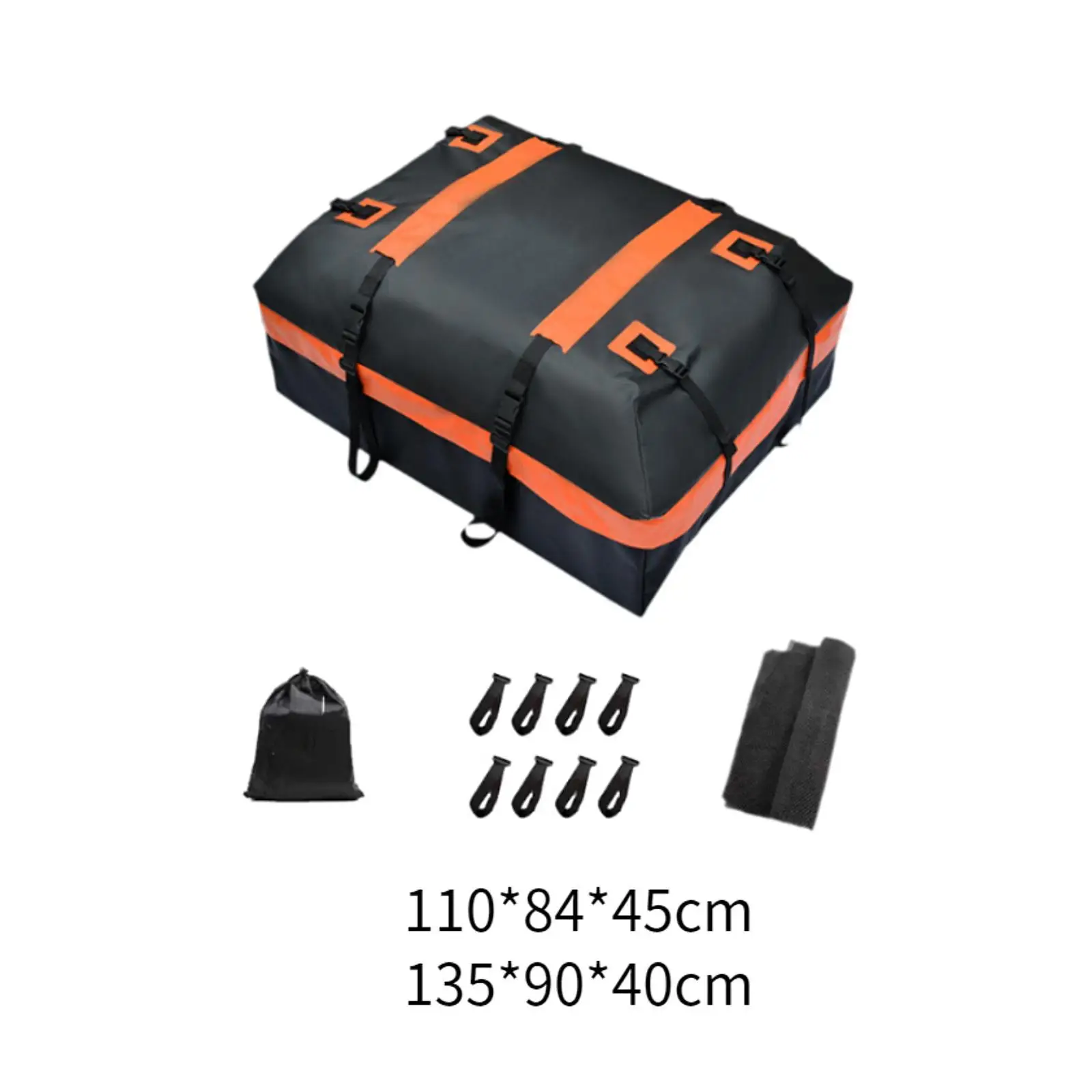 Car Rooftop Bag Reinforced Straps with Mat Storage SUV Travel Accessories Tear Resistant Luggage Storage Soft Shell Luggage Box