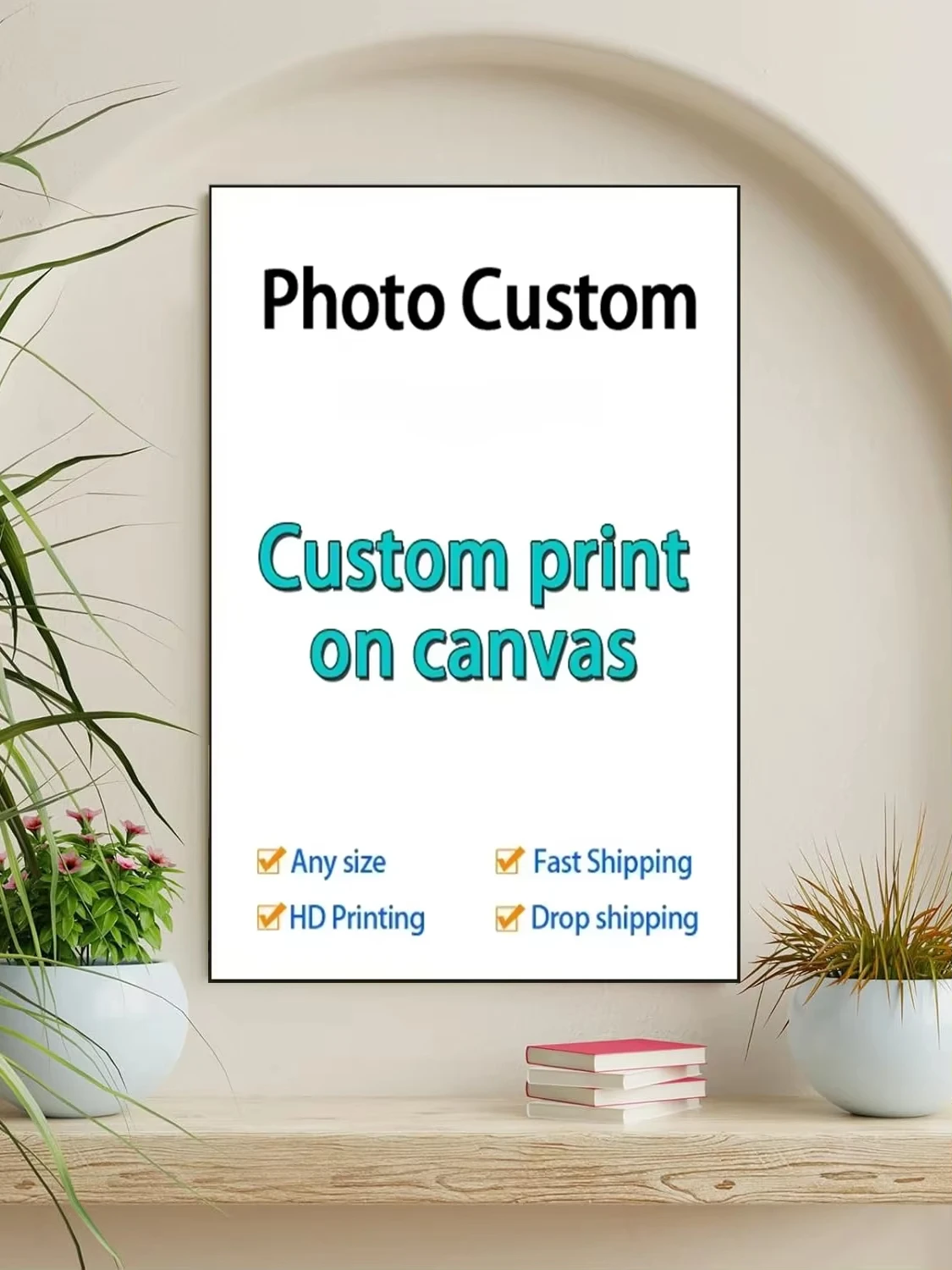 قم بتحميل صورتك أو صورة شخصية مخصصة إلى طباعة الملصقات ومطبوعات فنية جدارية بدون إطار #2