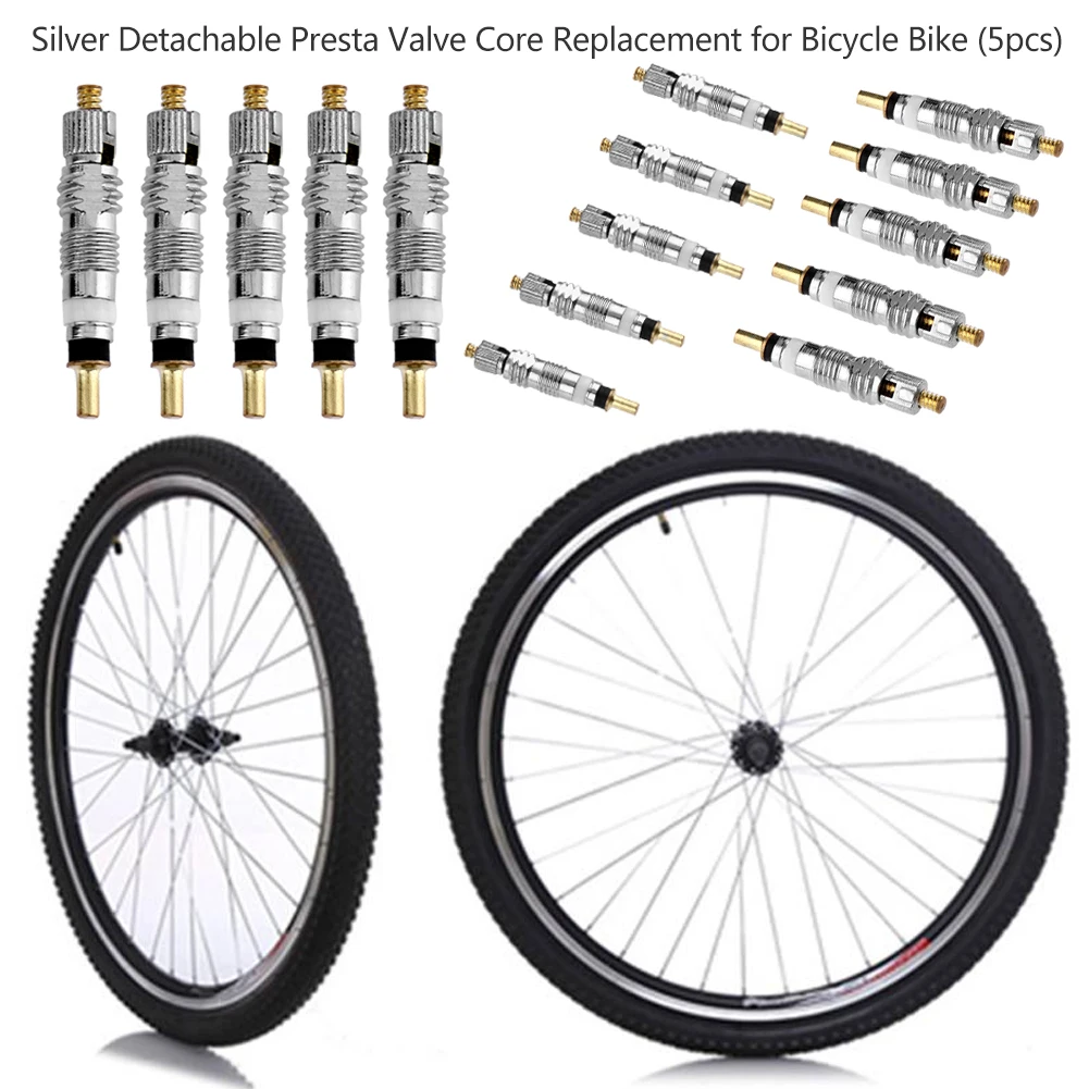 5-100Pcs Detachable Presta Bicycle Valve Core Replacement Brass CNC FV MTB Road Bike Tire Tubes Service Parts Repair Tool