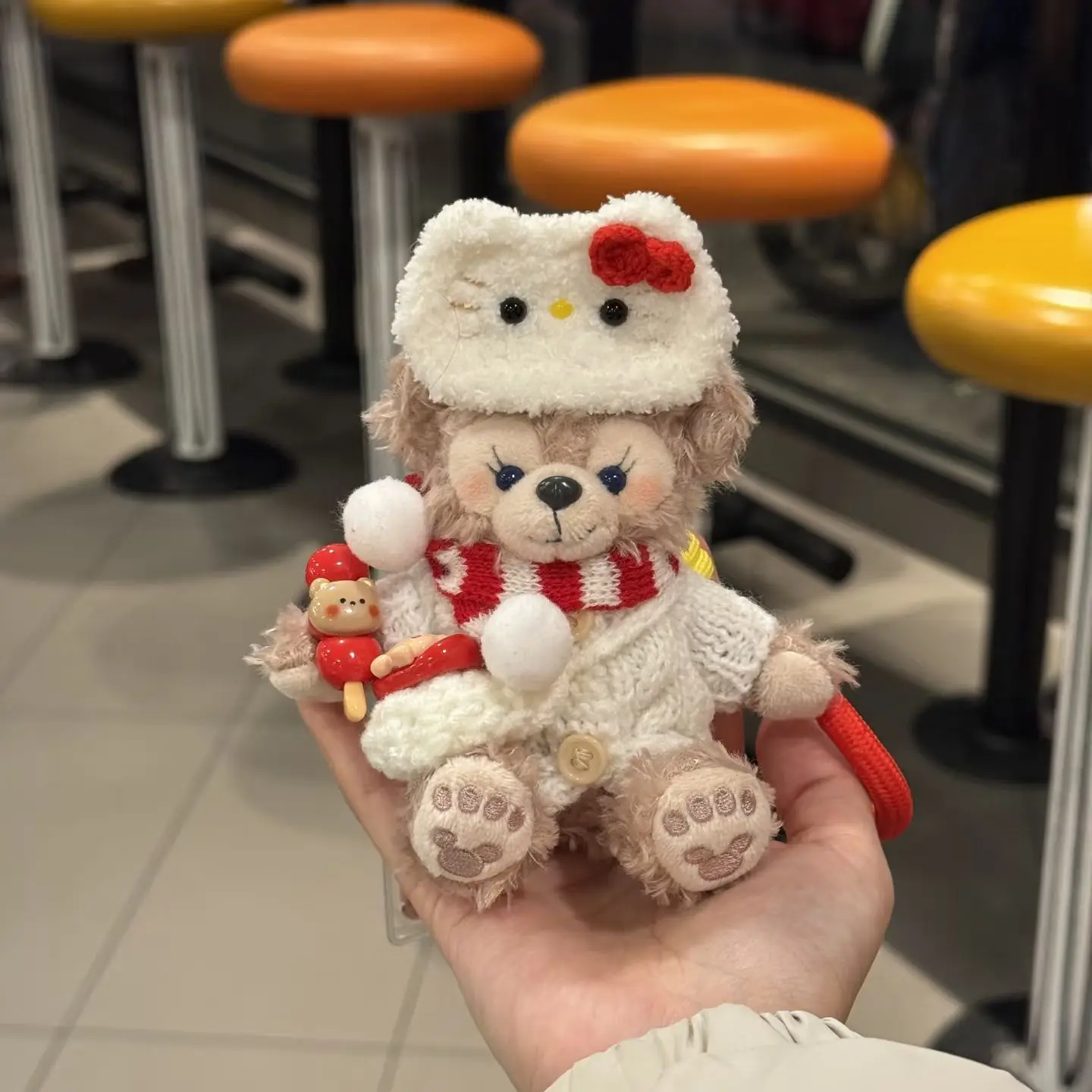 Disney Shelliemay Duffy Sweater Series Soft Plush Filling Doll Backpack Hanging Ornaments Keychain Decoration Girl Birthday Gift