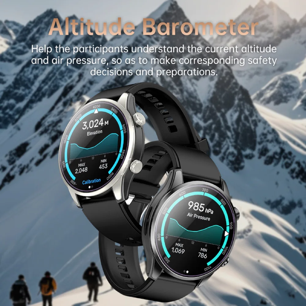 696 Beidou GPS posicionamiento deportes hombres mujeres relojes inteligentes al aire libre llamada de diente azul pantalla AMOLED salud reloj inteligente mensaje Push