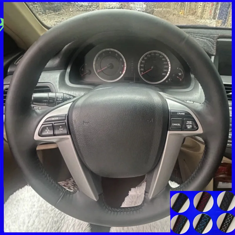 

Изготовленный вручную кожаный чехол на руль из микрофибры на заказ для Honda Accord 8 Odyssey Crossto 2008-2017, автомобильные аксессуары