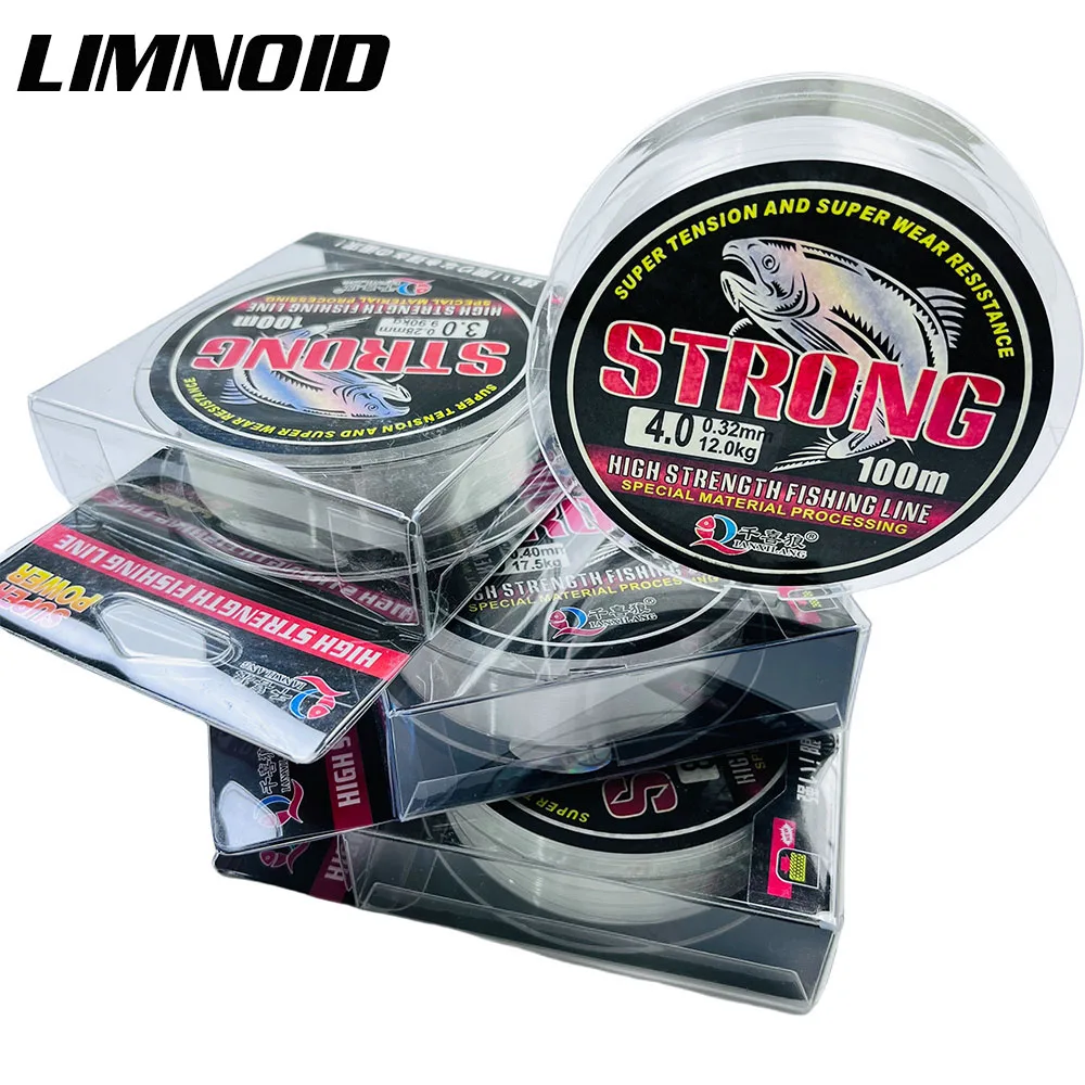 

Limnoid 100m Transparent Nylon Fishing Line 3.8kg-21kg Invisible Line Super Strong Fast Water Cutting For Saltwater Freshwater