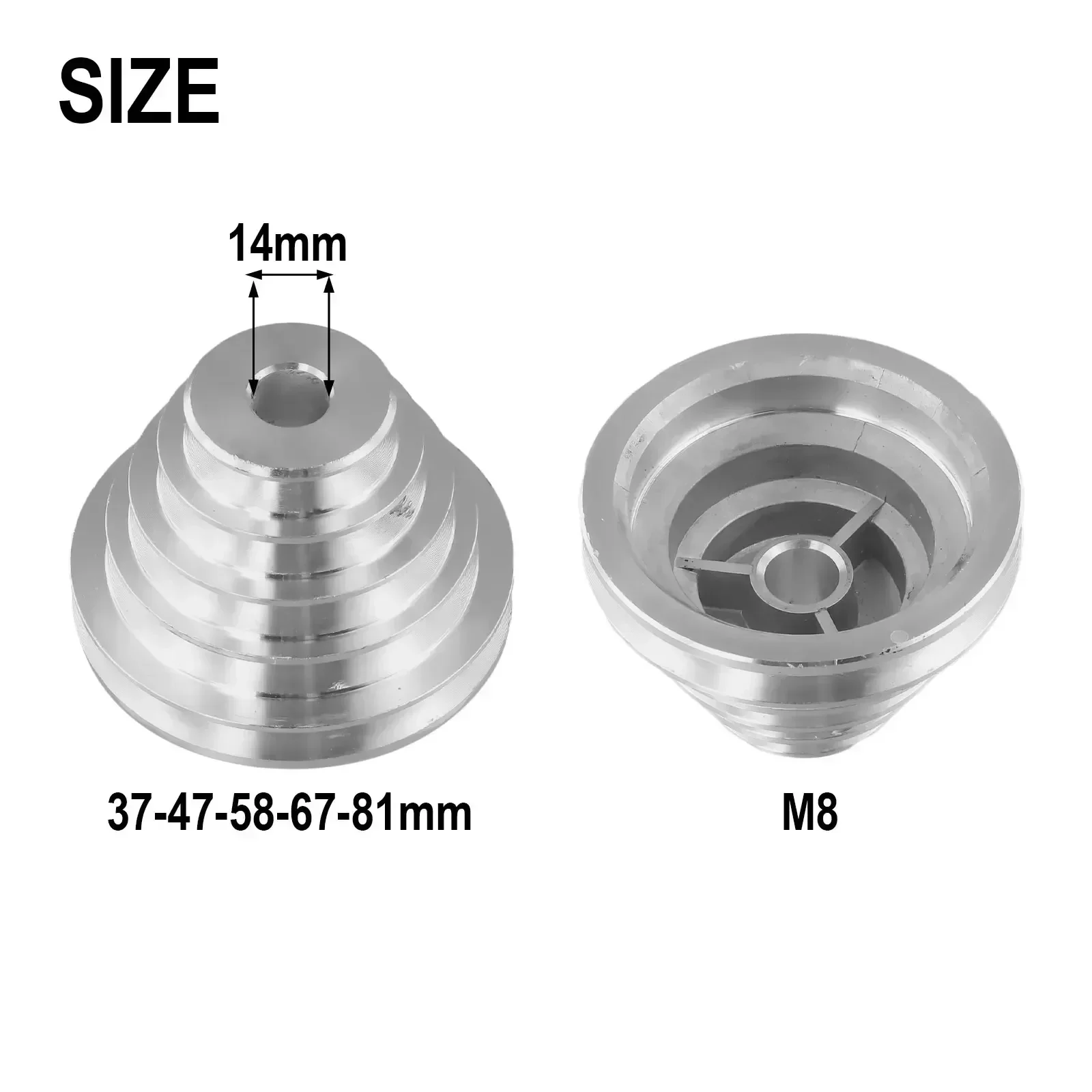 

14mm/22mm Pagoda Pulley Wheel Aluminum Transmission Wheel For Benchtop Drill Press Replaces For V-shaped Timing Belt Power Tool