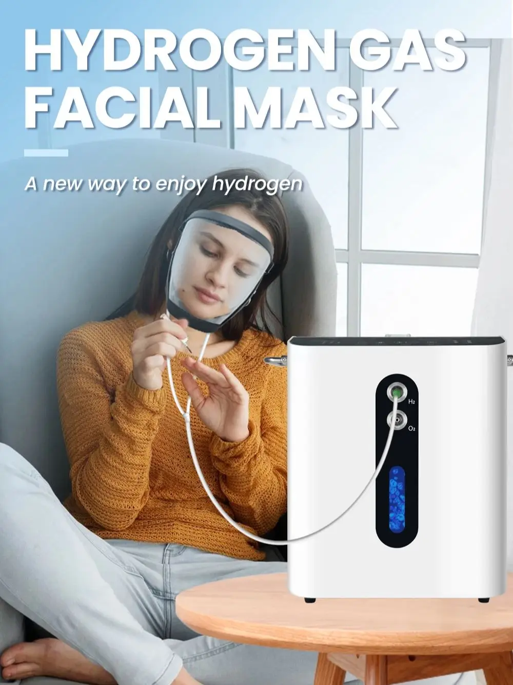 Máscara de hidrógeno Mascarilla facial de hidrógeno Mascarilla facial de inhalación de hidrógeno Accesorios para máquinas de succión de hidrógeno