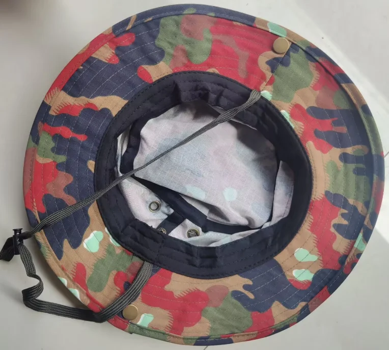 Swiss Bloody Camouflage Boonie Hat Red Round Cap