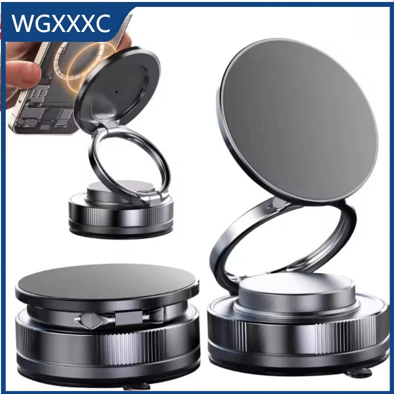  Magnetic Vacuum Car Phone Holder Rotatable Intelligent Car Mount Adjustable Magnetic Car Stable Holder for IPhone/Samsung/Xiaomi 
