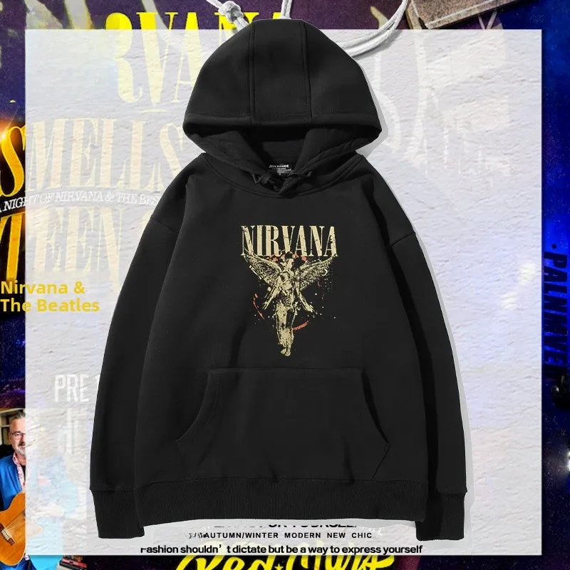 سترة بقلنسوة كلاسيكية من American Ro Band للرجال لخريف وشتاء كاجوال فضفاضة من مزيج القطن والبوليستر ملابس خروج عصرية #1