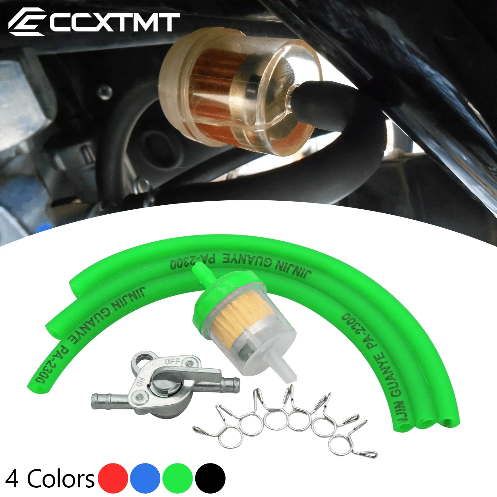 Robinet de carburant pour moto et Scooter, 6mm, Valve d'essence, tuyau de carburant pour Kawasaki Honda Yamaha Suzuki KTM ATV 50cc à 500cc universel