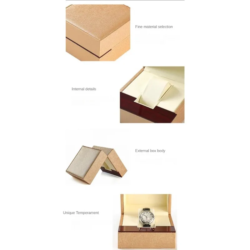 Leather Machinery Watch Case Storage Box White Personalised Organizer Display Box Luxury Timber Watch Travel Case Gift Packaging