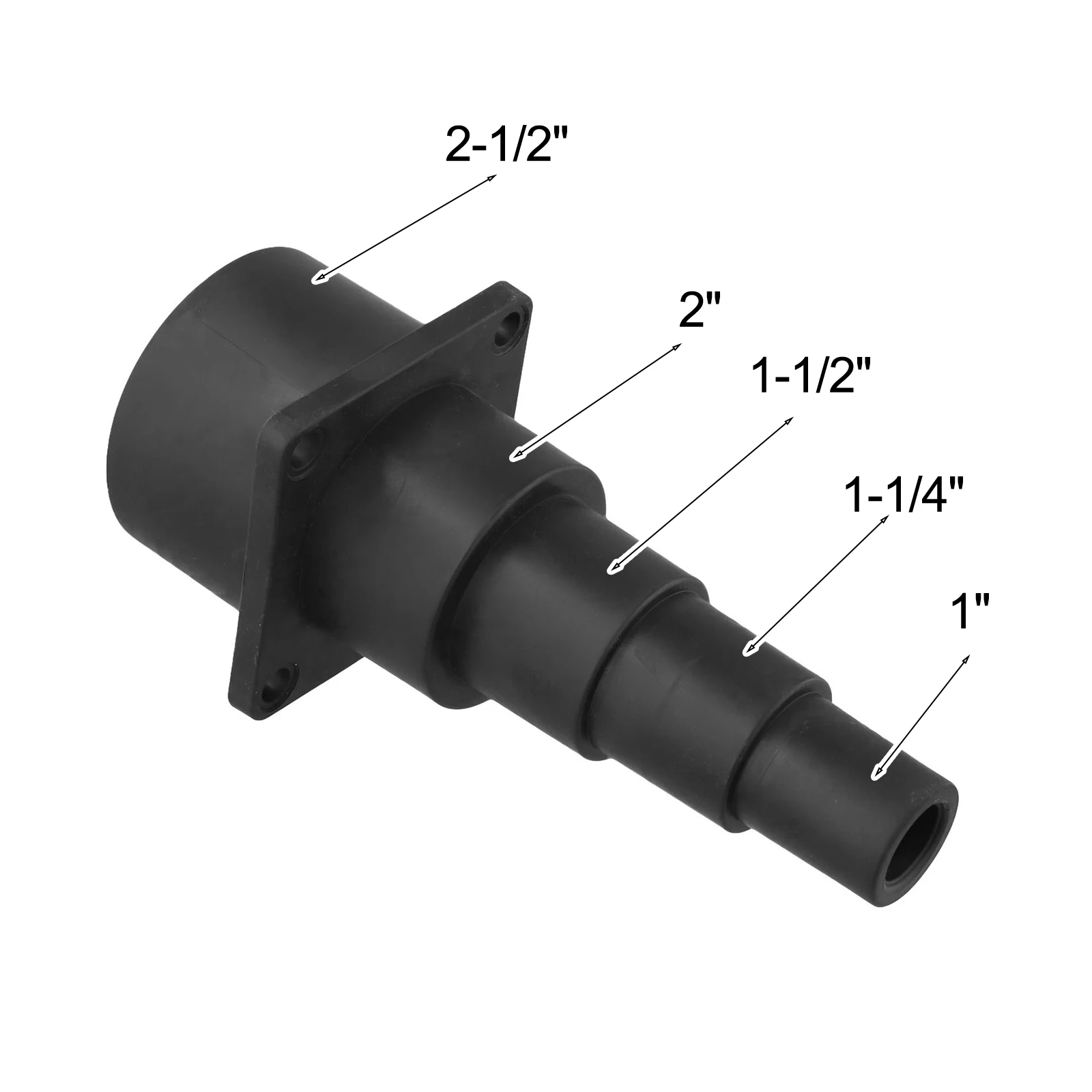 Step Down Adapter For Wet/Dry Vacuums Compatible For 2-1/2 Inch Hoses Custom Cut Tool Connector For Shop Vacuum Systems