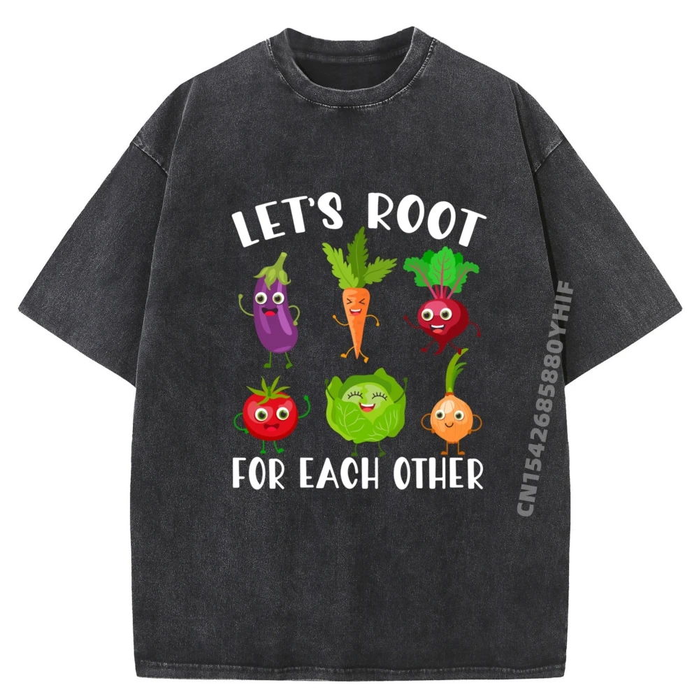 

Пусть корня друг другу и смотрят друг другу Grow Garden Белая футболка с рисунком Летняя стираная мужская футболка Camiseta