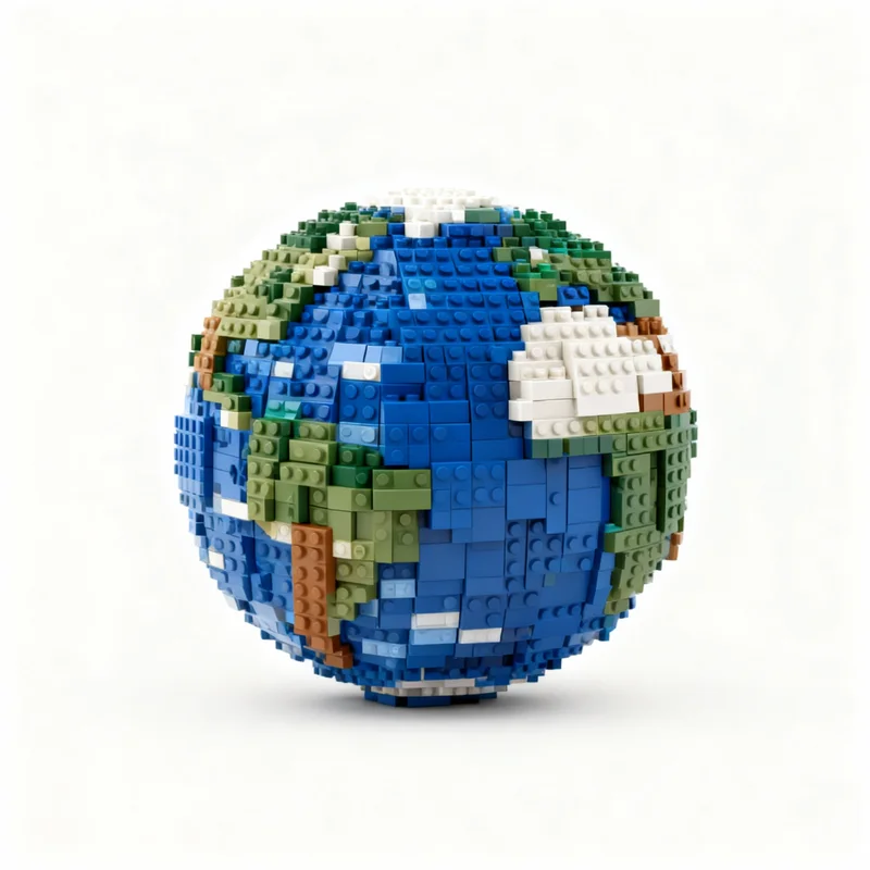 

2023pcs MOC Blue Marble Mosaic Art Model Building Blocks Construction Toy Christmas Gifts DIY Creative Idea Education Assemble