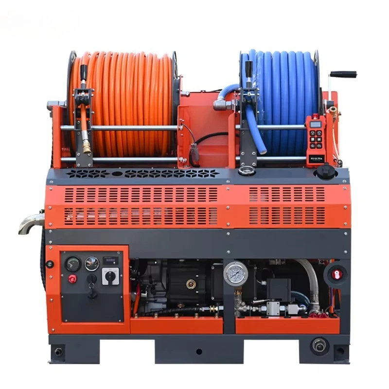 AMJET 2900psi 65lpm Engine Sewer Drain Cleaning Machine with 6 Nozzles Sewer Cleaning High Pressure Water Jet Cleaner
