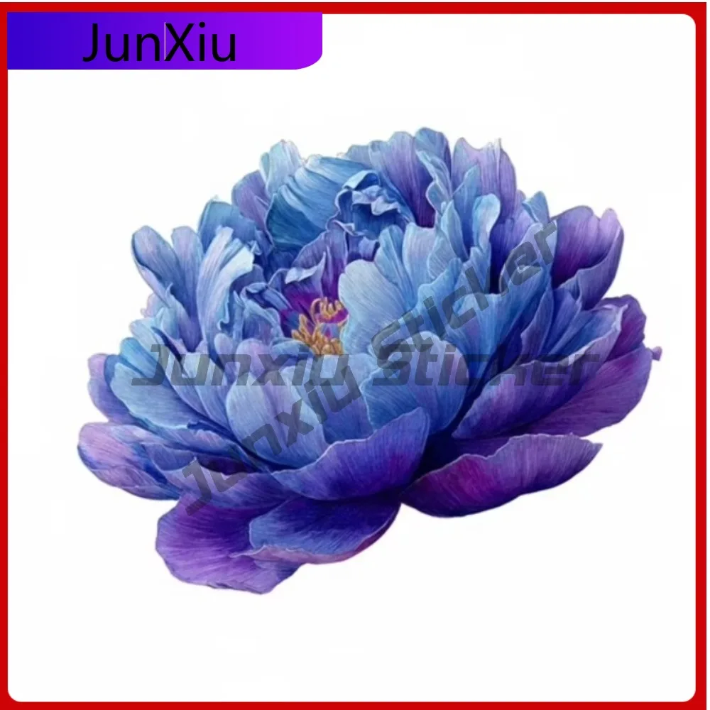 

Blue Purple Peony Flower Aesthetic Car Laptop Window Bumper Waterproof Vinyl Decal Decoration Funny Cute Unique Aesthetic