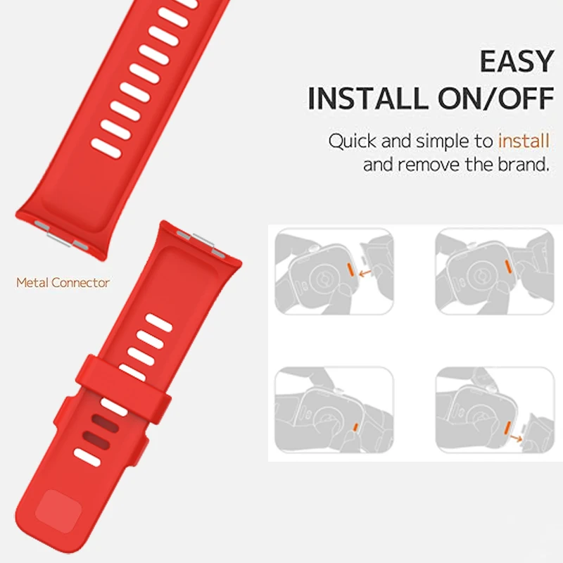 Watch Strap For Xiaomi Redmi Watch 4 Strap Replacement Silicone Strap For Xiaomi Redmi Watch 4 Strap Correa Bracelet