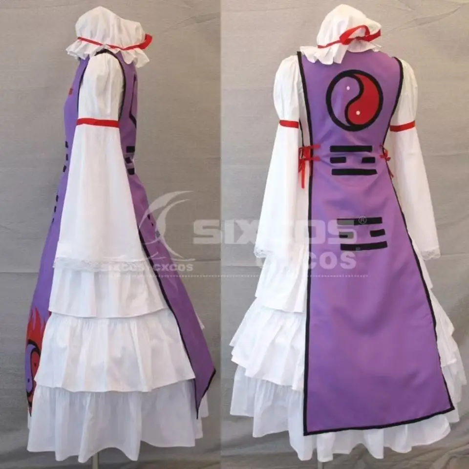 

Cosplay Costume Anime Tou hou Yukari Yakumo Purple Mom Cosplay Taoist Robe Suitable for Halloween and Christmas Use
