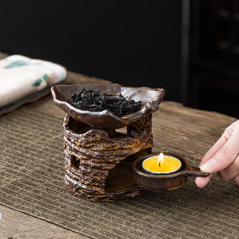 Retro Tree Pattern Ceramic Incense Burner Creative Candle Essential Oil Stove Indoor Aromatherapy Powder Tea Ceremony Tea Tray - view 3