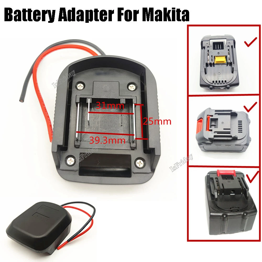 Li-ion Battery Adapter for Makita, DIY Battery Cable Connector, Output Adapter, Electric Drills, 18V, BL1830, BL1840, BL1850