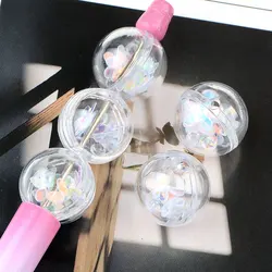 6pcs 2cm Random Color Mix Transparent Round Shape White Flower Shape Acrylic Beads For Jewelry Making DIY Phone Accessories