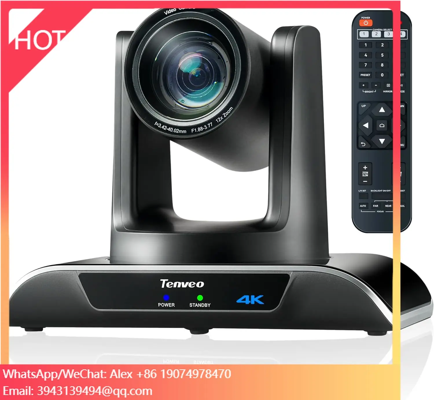 

2024 Professional And Useful TEVO-VHD-12U-4K Conference Camera 4k PTZ Camera 12X Zoom USB 3.0/ Video Camera For Live