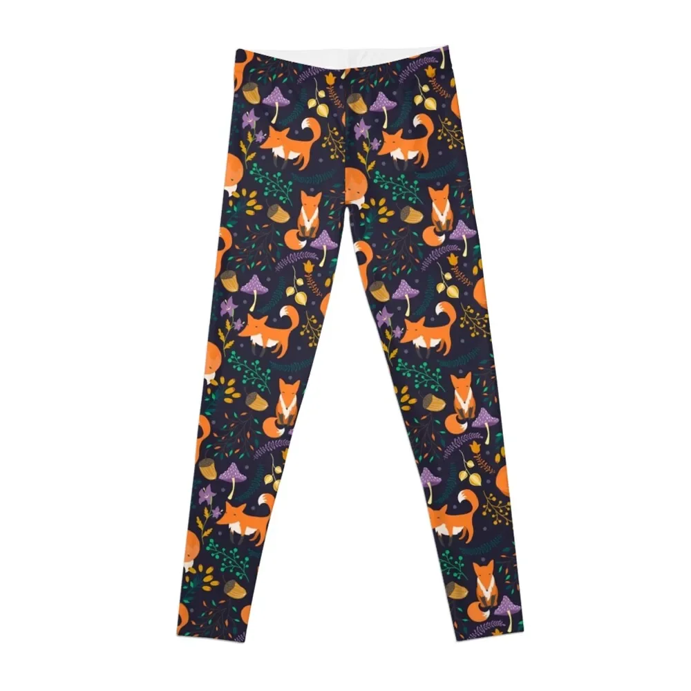 

Foxes in the magic forest Leggings sportswear for gym sports shirts gym trousers Womens Leggings
