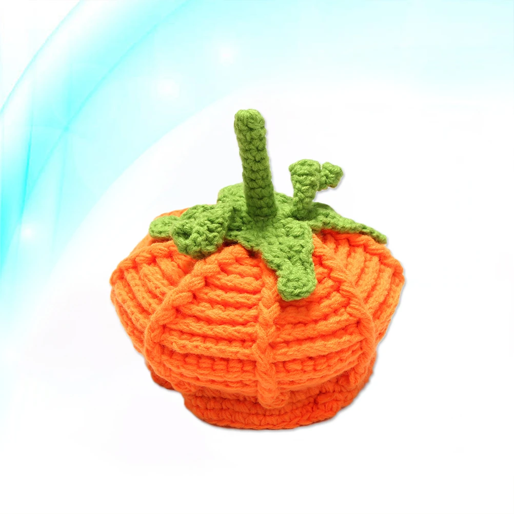 

Pumpkin Wool Hat Cap Autumn And Winter Knitted Toddler