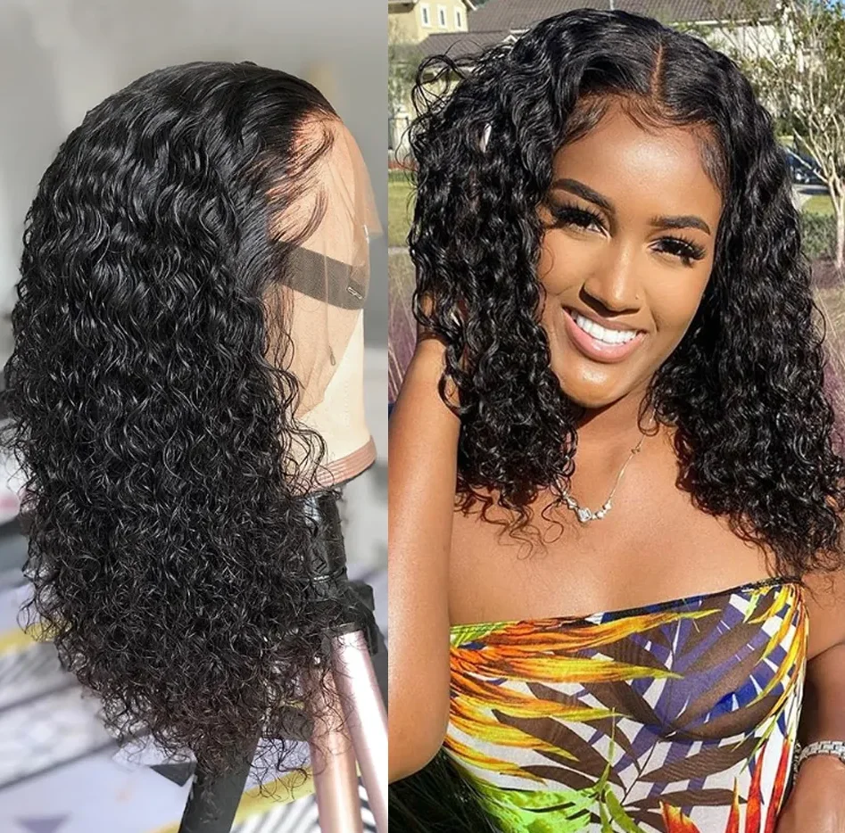 

Peruvian Deep Wave Bob Wig Human Hair Wigs 13X4 HD Lace Frontal Wigs Cheap Wigs On Sale Clearance Perruques Cheveux Humains