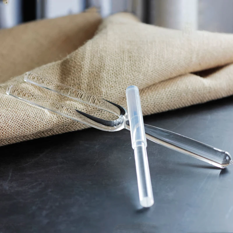 Crystal Transparent Tuning Fork Handmade Tuning Forks Yoga Sound Healing Therapy Meditation Professional Percussion Instruments