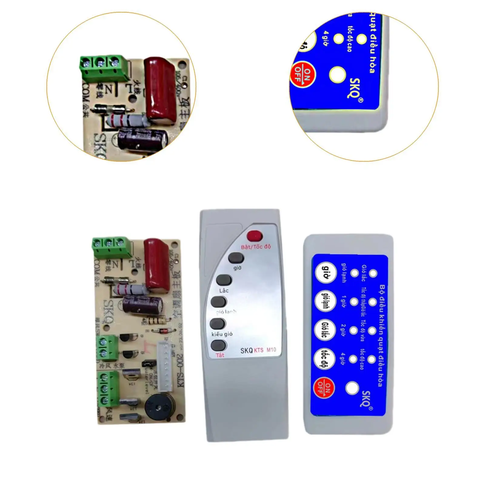 Air Conditioning Fan Circuit Control Board with Remote Control 300W Electric Fan Motherboard for Table Fan Exhaust Fan Floor Fan