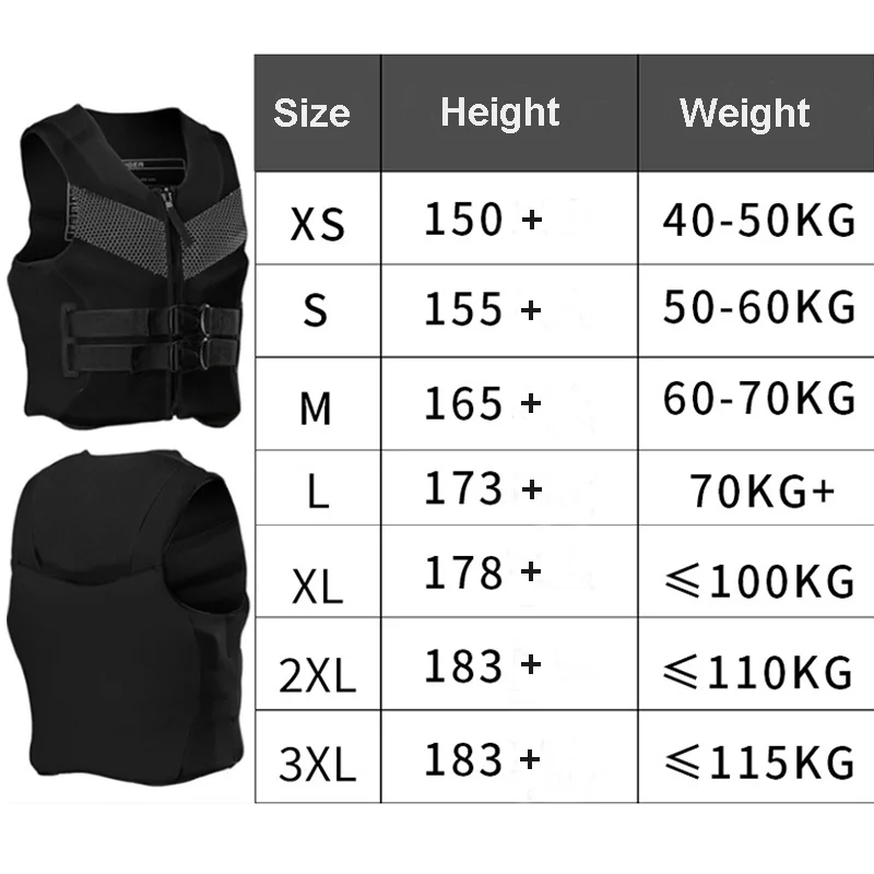 Top Quality Neoprene Fishing Life Jackets Adult Impact Life Vest Buoyancy PFD Fishing Swimming Vest Safety CE Approved