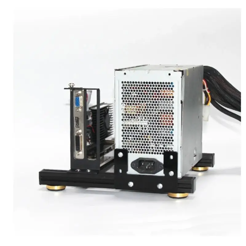 DT!~D1550 HOT-Upgrade GPU+PSU Holder DIY External Graphics Card Rack with Power Supply Base for ATX PSU Aluminum Support Dock