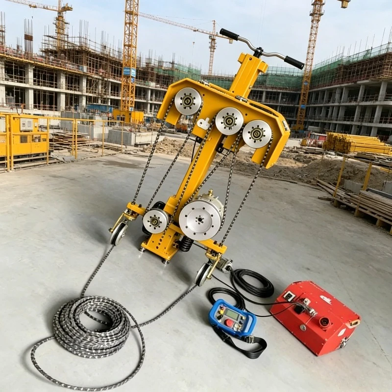 Customized Portable Hydraulic Diamond Wire Saw Efficient Concrete Sawing Compact Lightweight Frame For Demolition Renovation Use